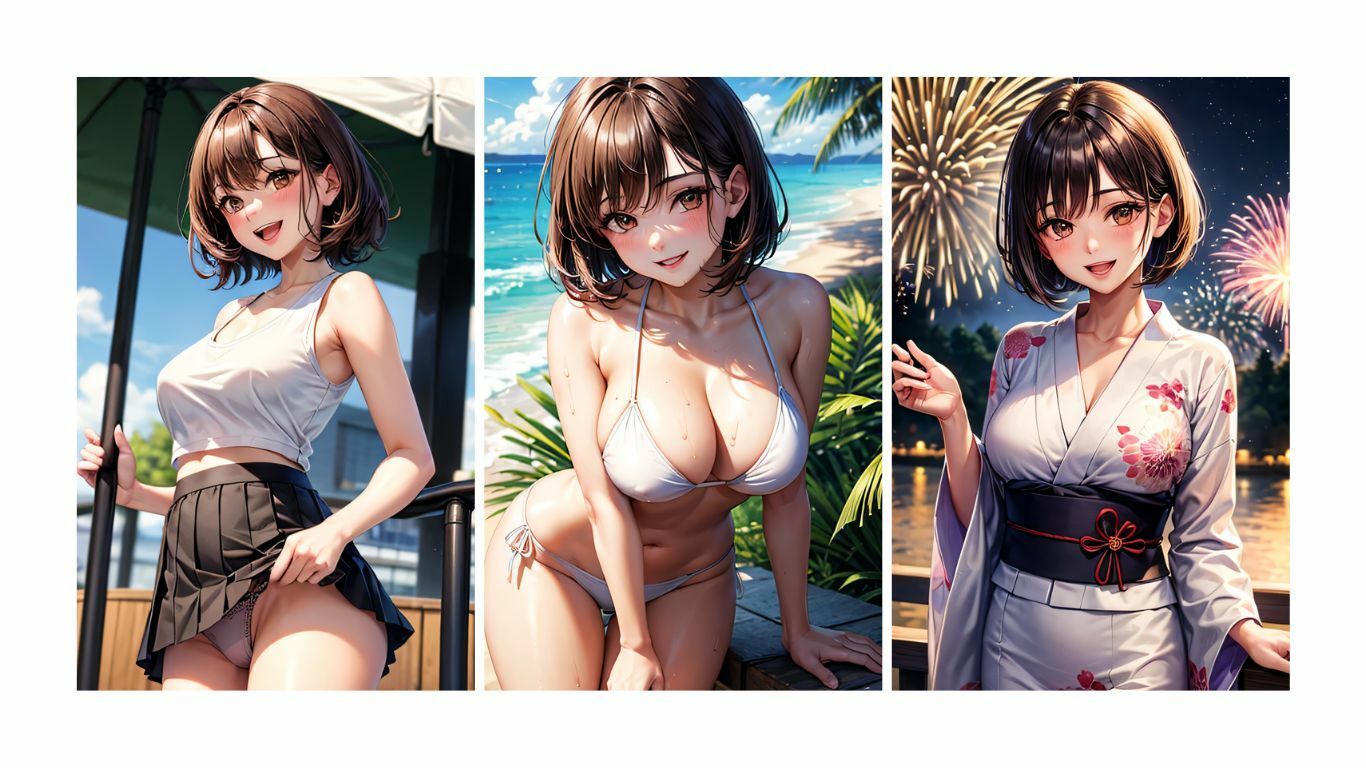 夏彼女---彼女と過ごす夏の一日 - サンプル画像 2