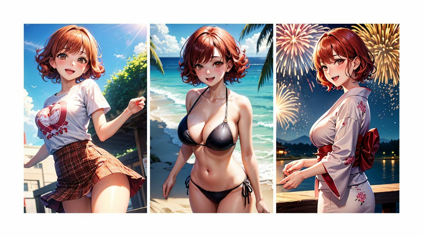 夏彼女---彼女と過ごす夏の一日 - サンプル画像 3