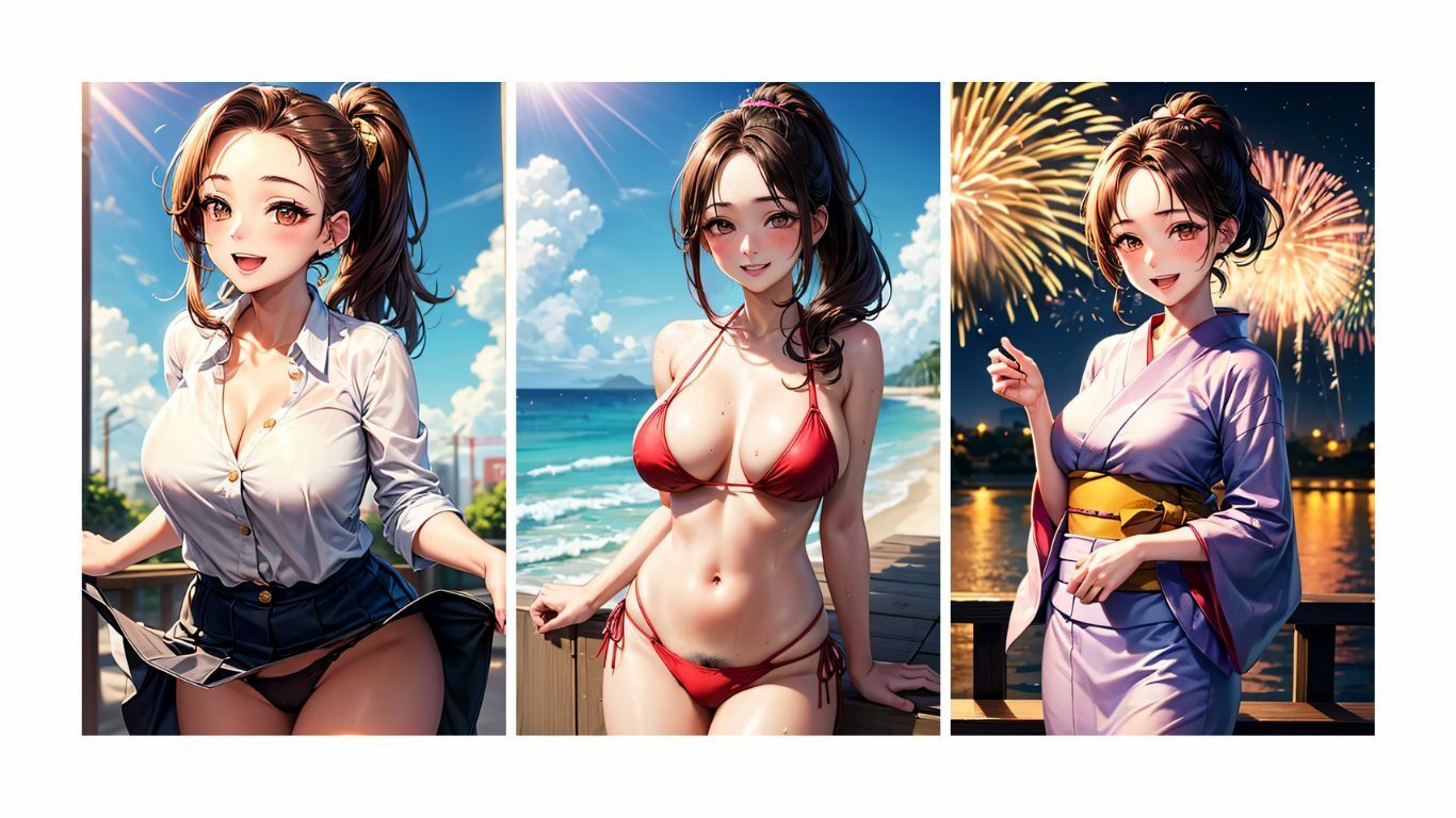 夏彼女---彼女と過ごす夏の一日 - サンプル画像 5