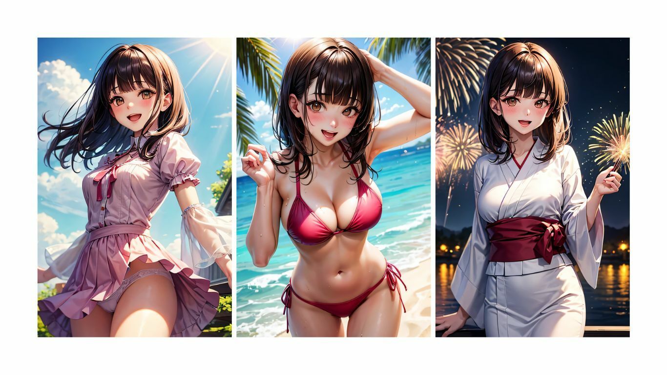 夏彼女---彼女と過ごす夏の一日 - サンプル画像 6