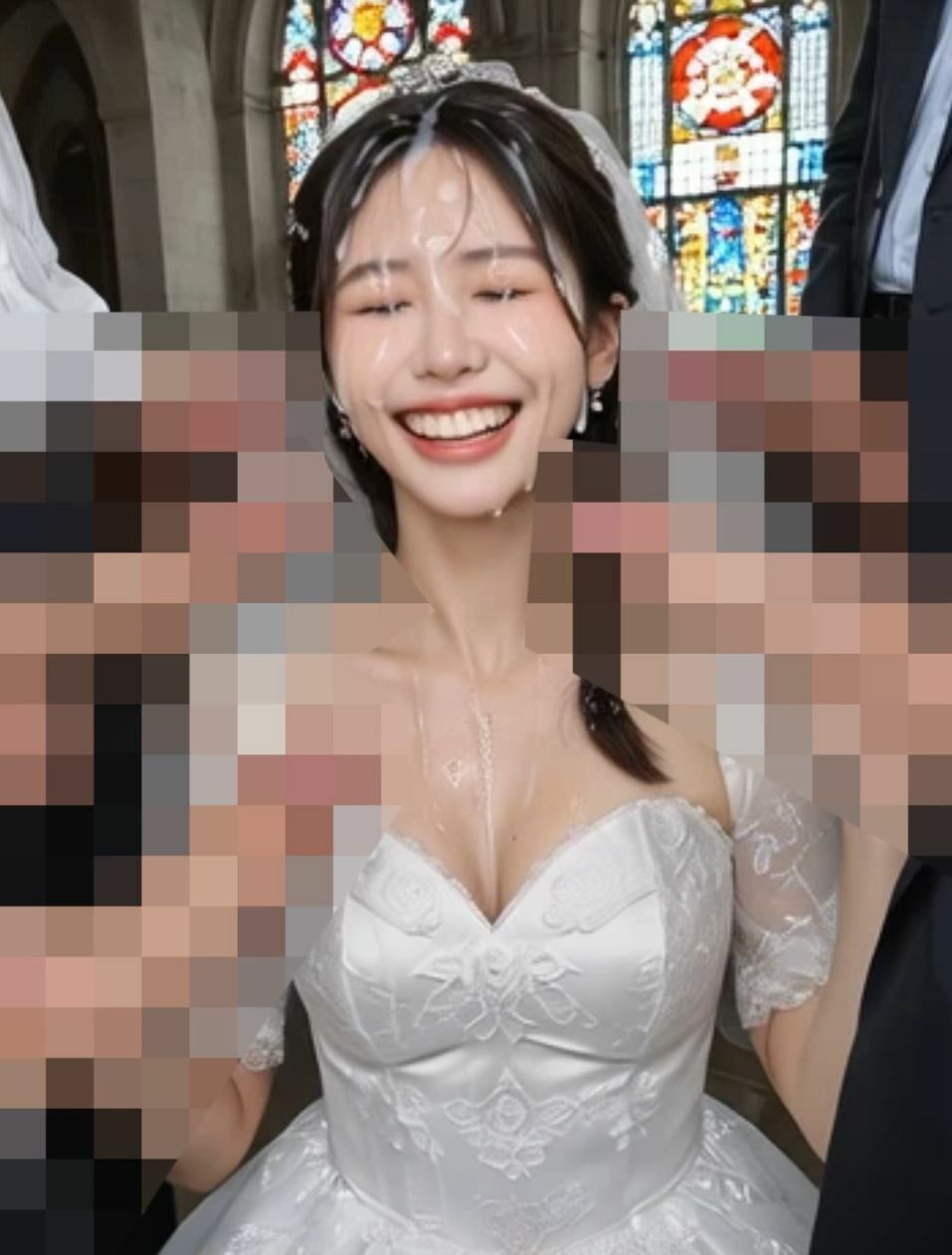 フェラ動画  ハッピーウェディング祝福ザーメンぶっかけ！他。アイドル、メイド、女子〇生 - サンプル画像 2