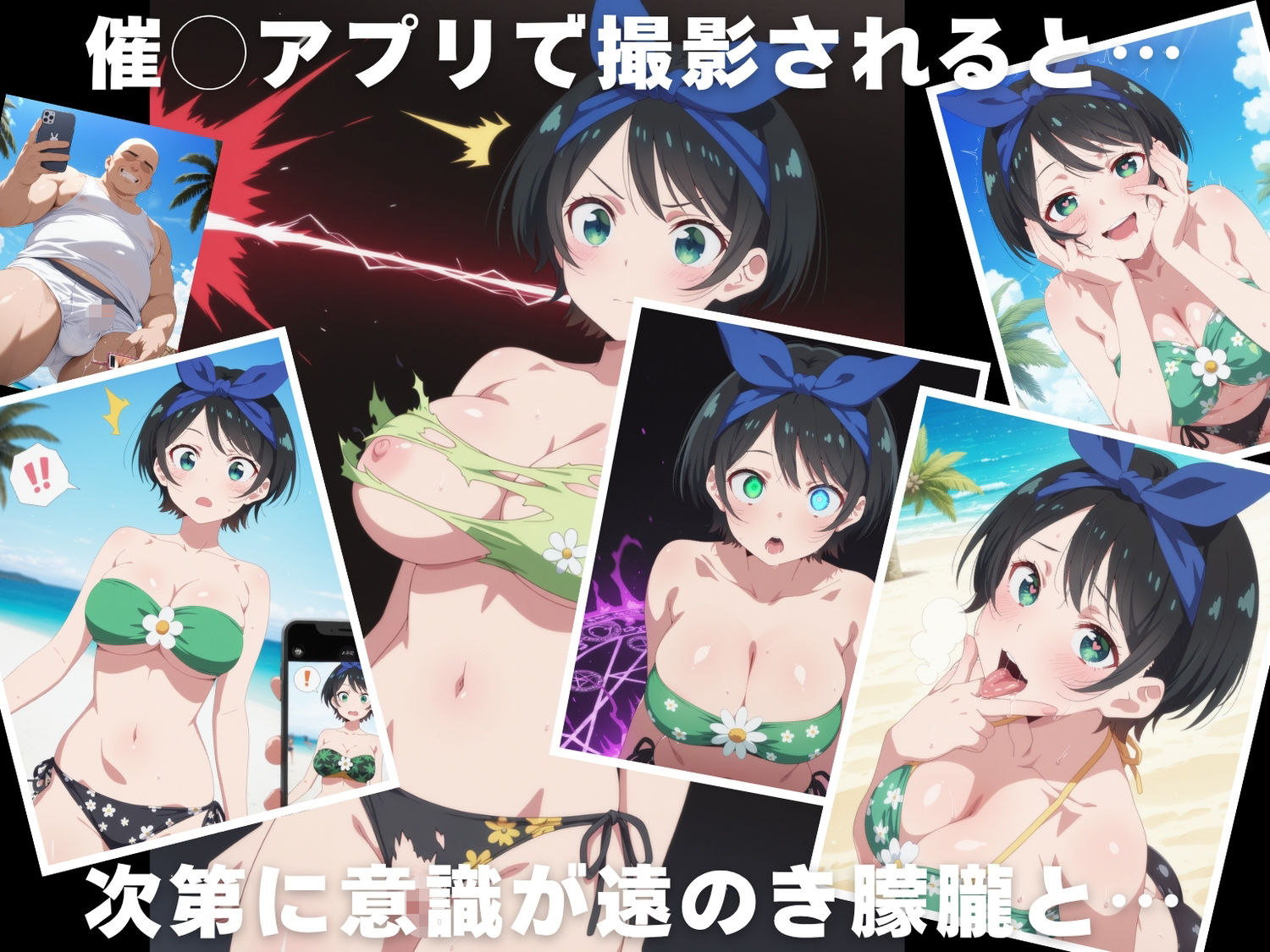 【催◯・水着・妊娠】更● 瑠夏 - サンプル画像 2