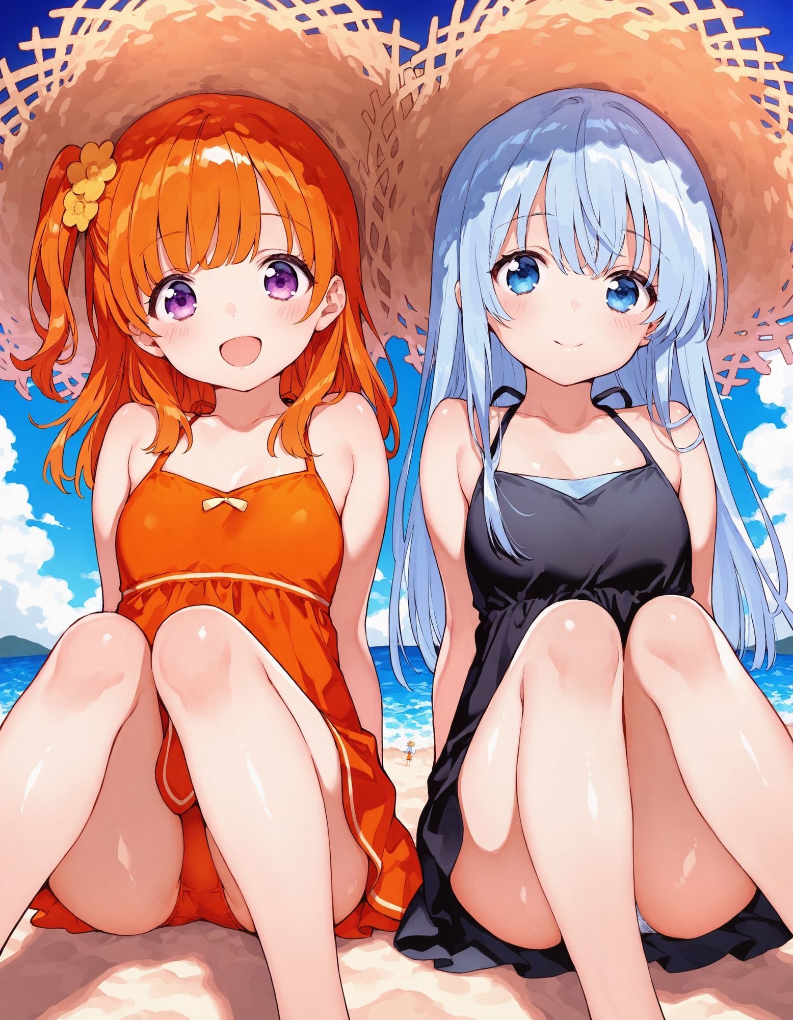 ワンピースで座りパンチラ - サンプル画像 3