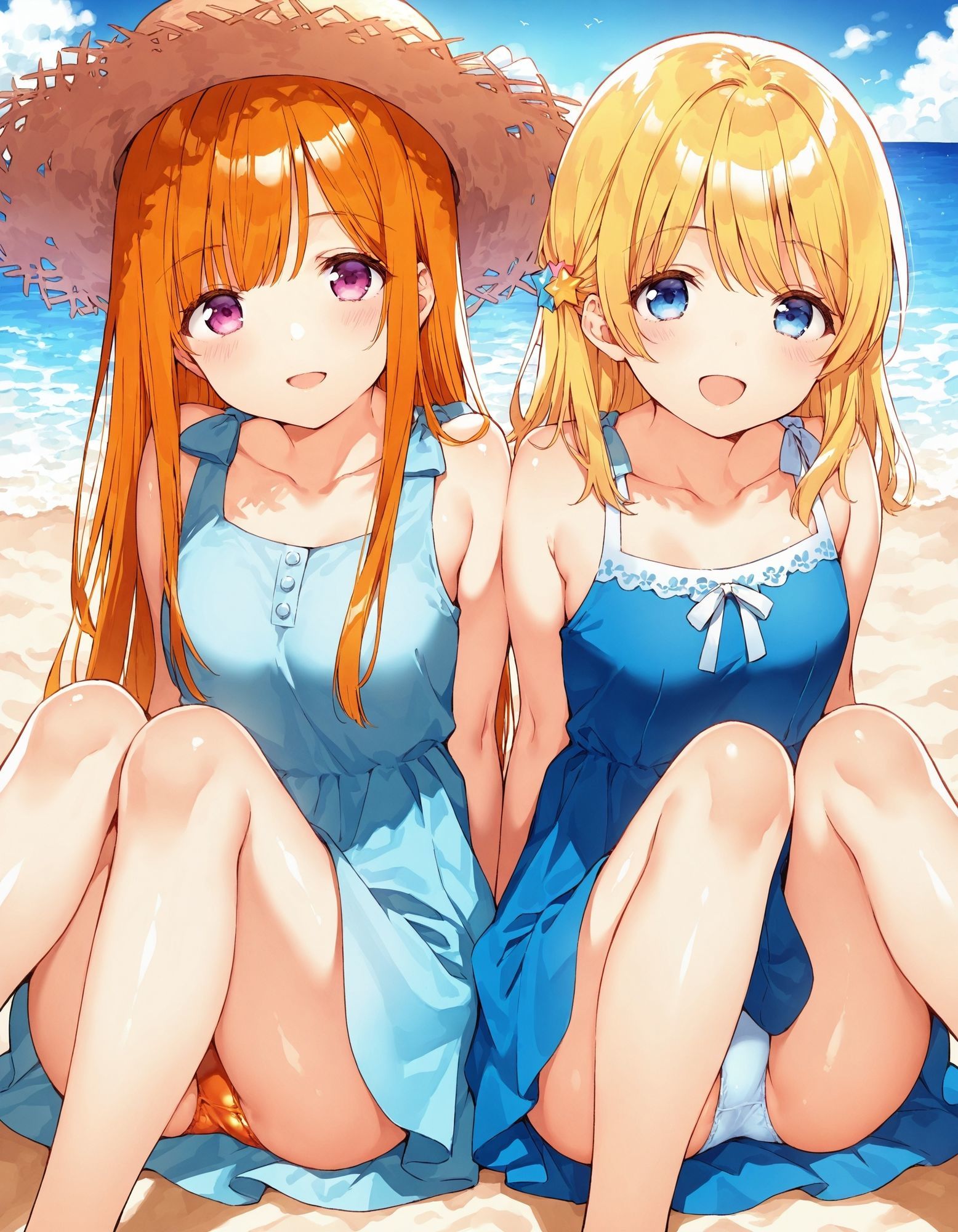 ワンピースで座りパンチラ - サンプル画像 5