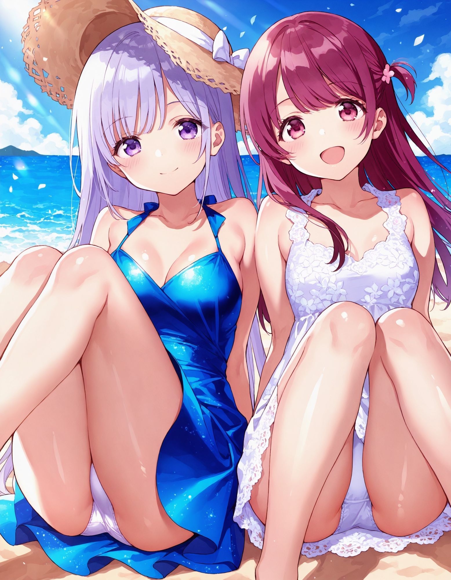 ワンピースで座りパンチラ - サンプル画像 7