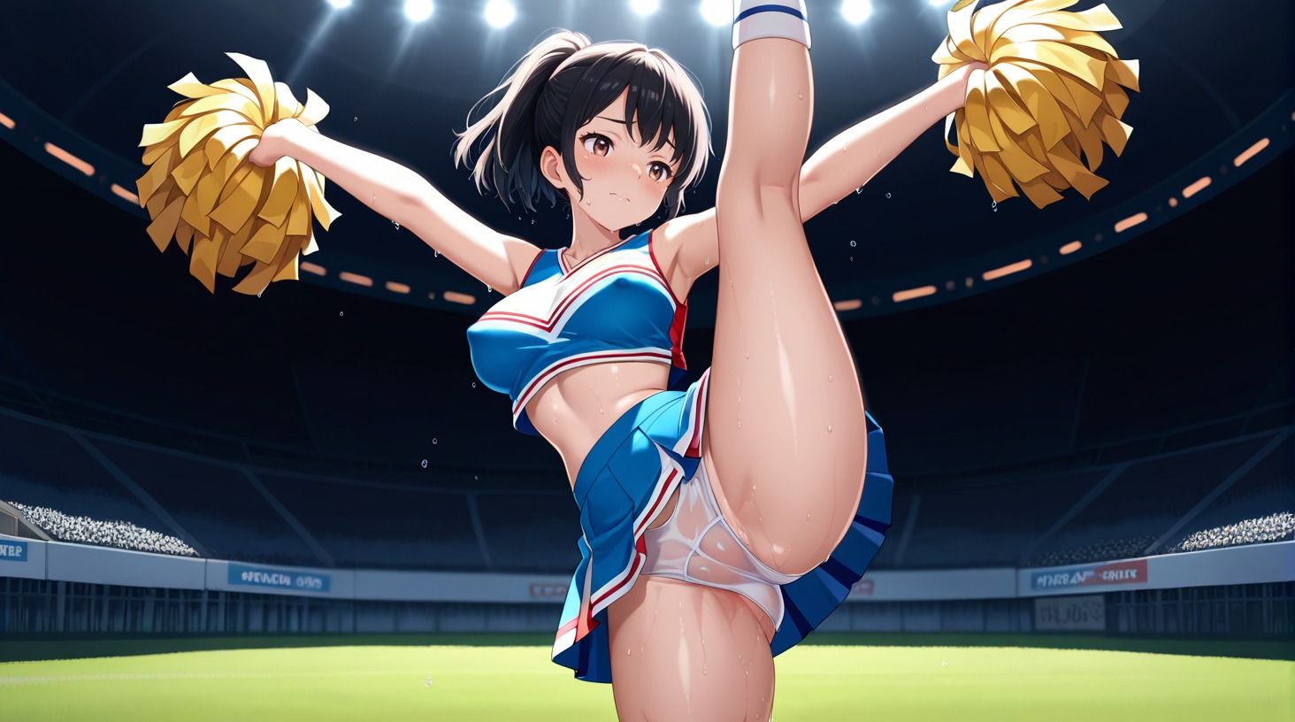 欲情まみれの球場に頑張るチアガールは監督と選手の服従する - サンプル画像 1