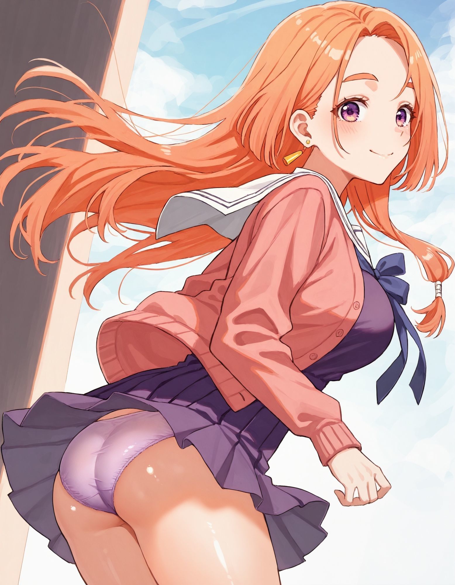 紫〇寺万里のパンチラ〜制服編〜 - サンプル画像 2