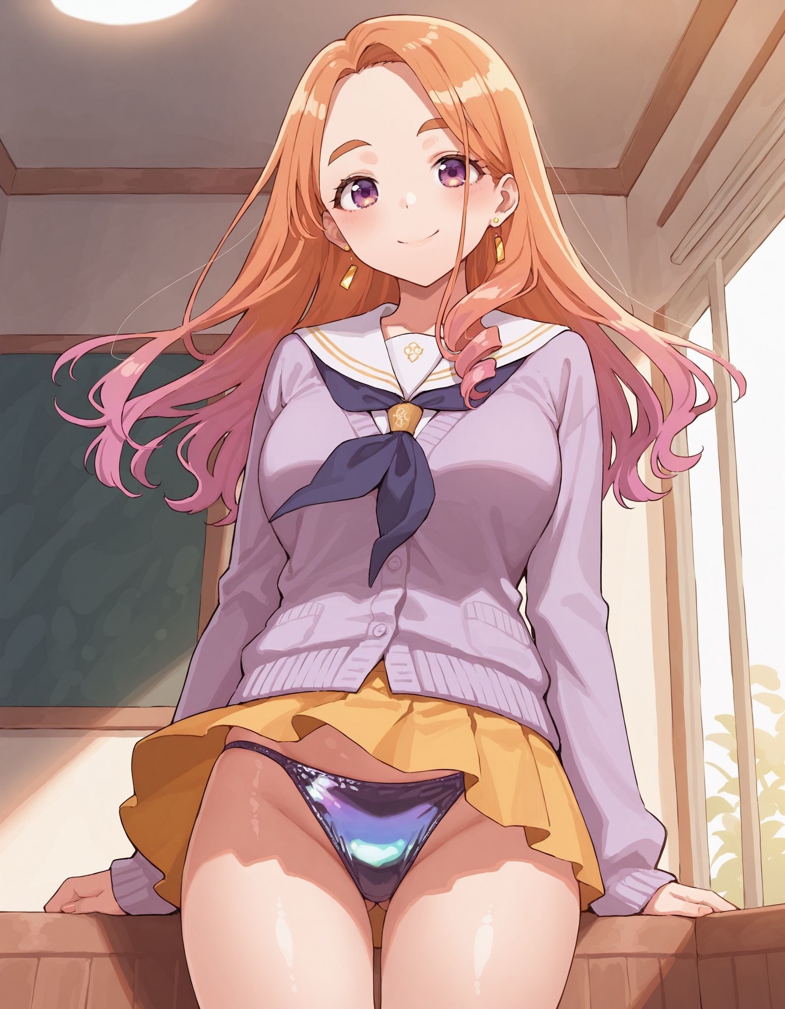 紫〇寺万里のパンチラ〜制服編〜 - サンプル画像 5