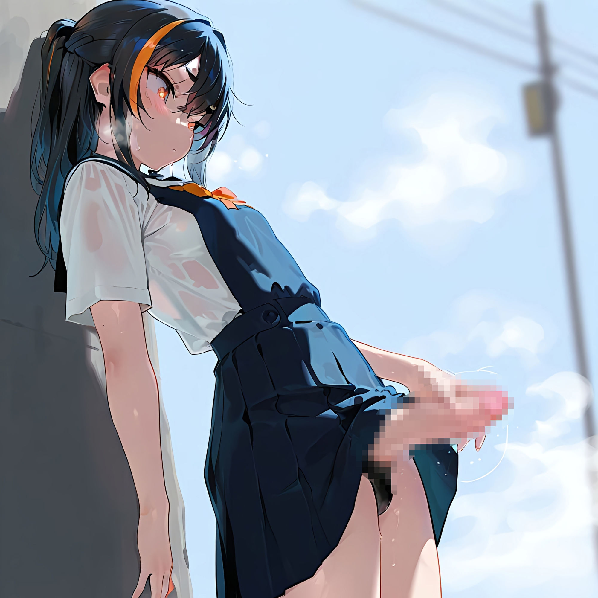【ふたなり！】むちむち学生ドスケベ少女達とおちんぽエッチ！！！！ - サンプル画像 9