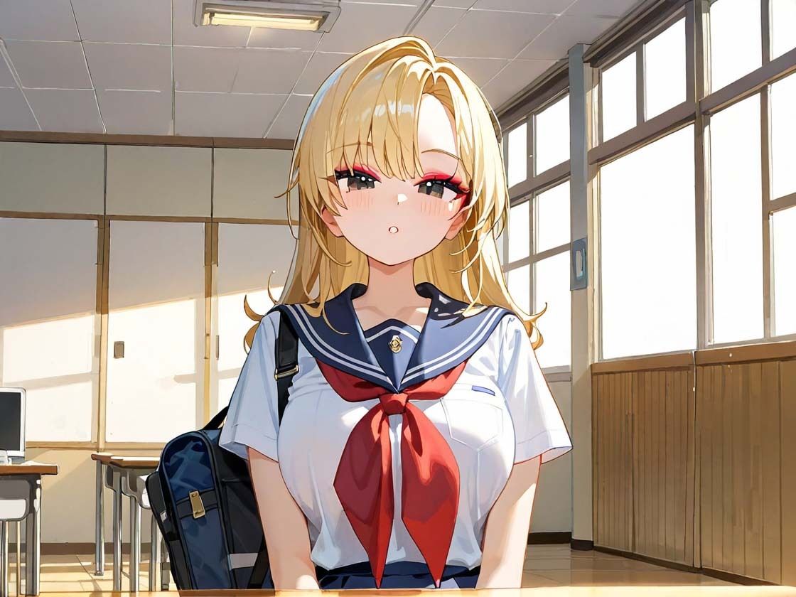 クラスのマドンナギャルが普段は見せないドMな姿をお披露目 - サンプル画像 1