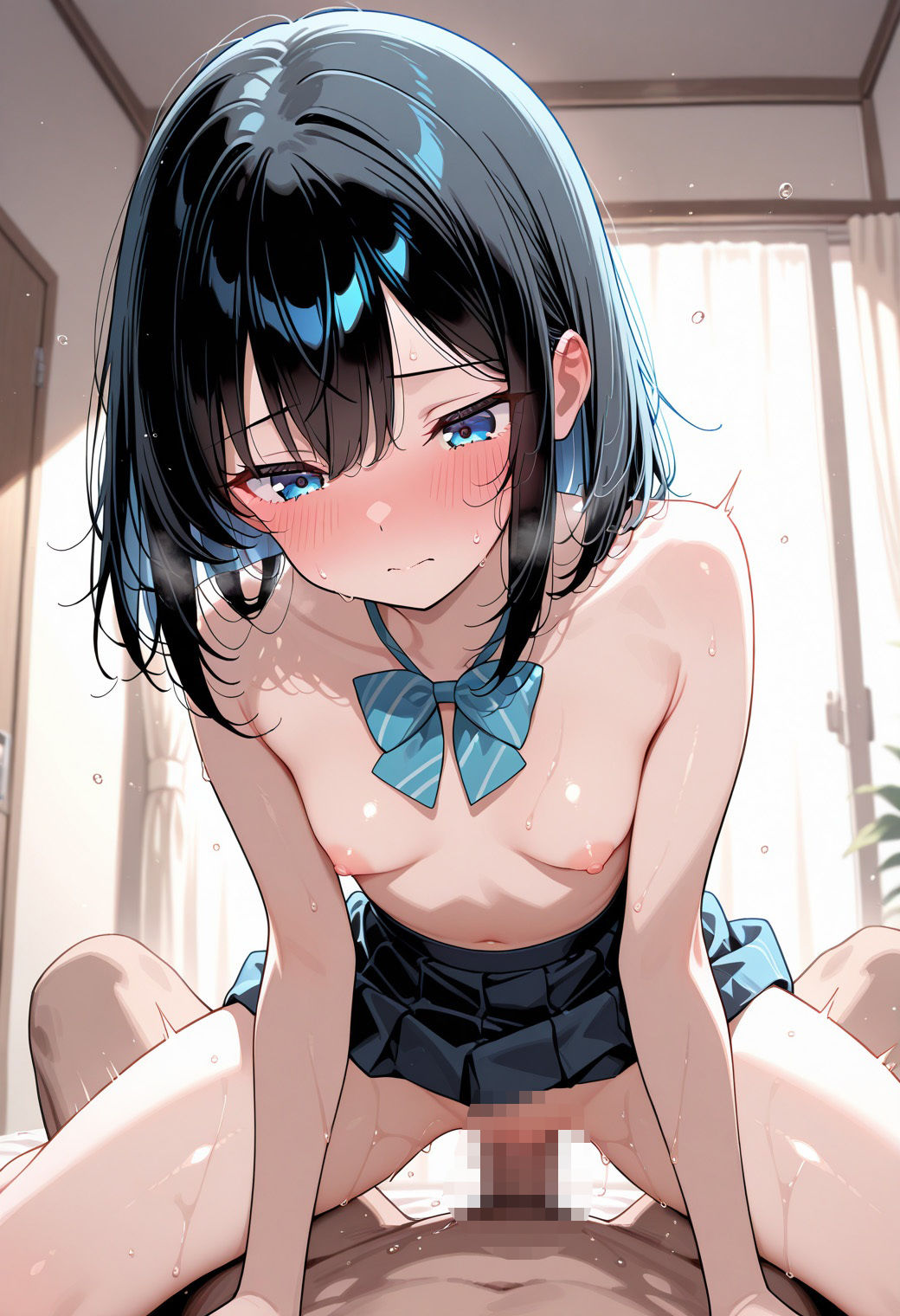 風紀委員がメスに堕ちる話。黒髪ちっぱい彼女といけない放課後エッチ - サンプル画像 5