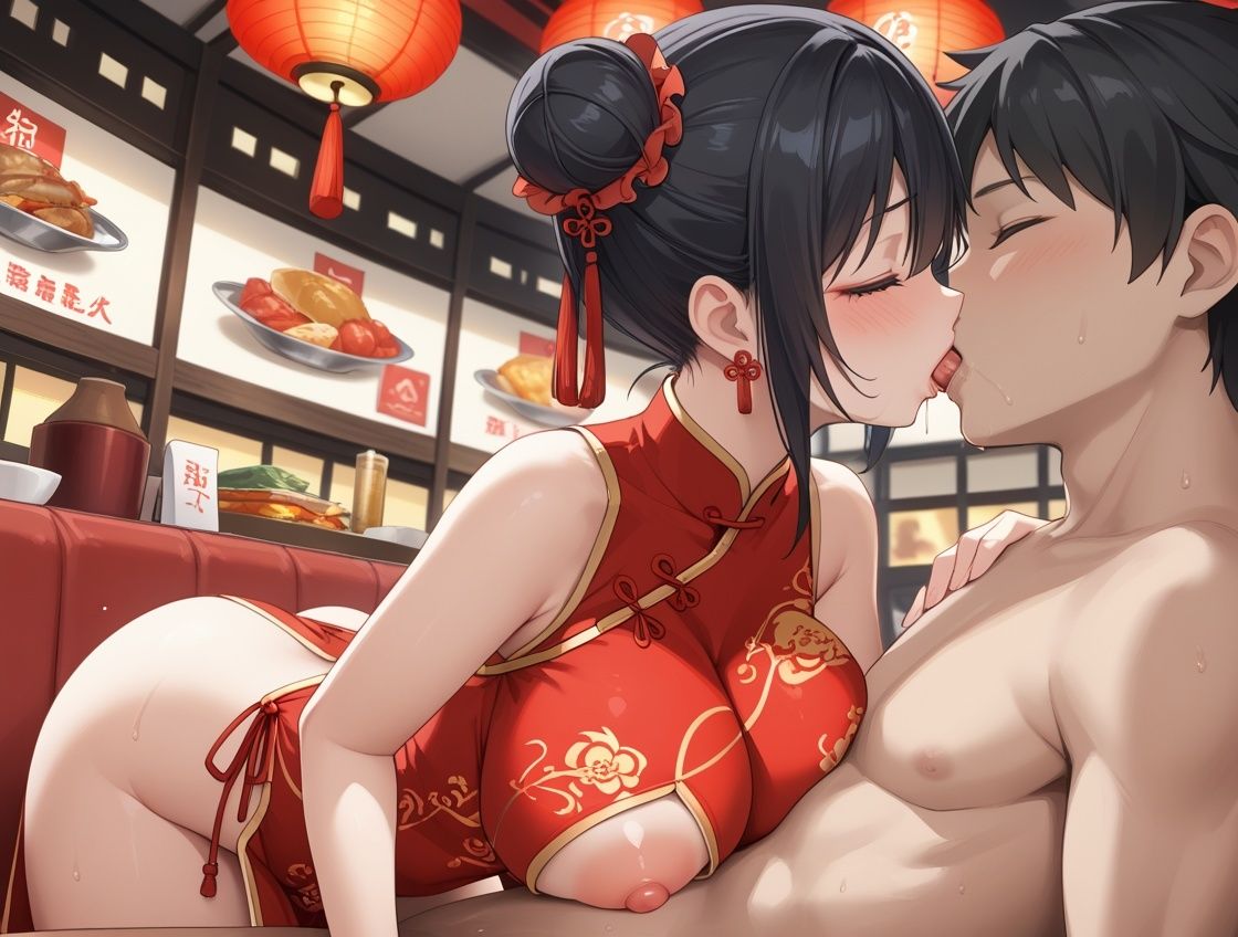 中華料理店の巨乳チャイナ娘に店内で何度も中出しした話 - サンプル画像 6