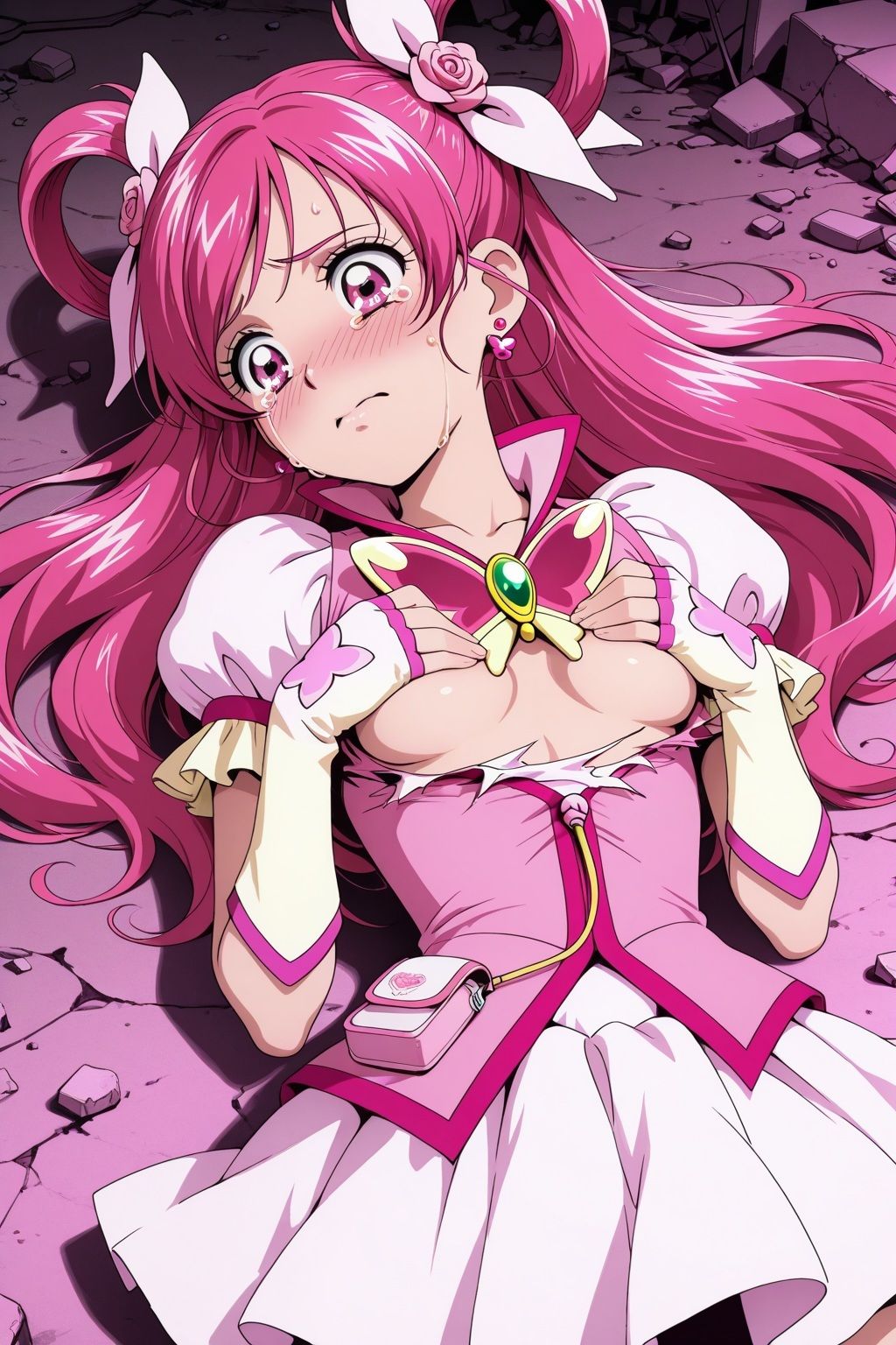 変身ヒロイン×辱 Yes！プ●キュア5  キュアド●ーム敗北初セックス - サンプル画像 7