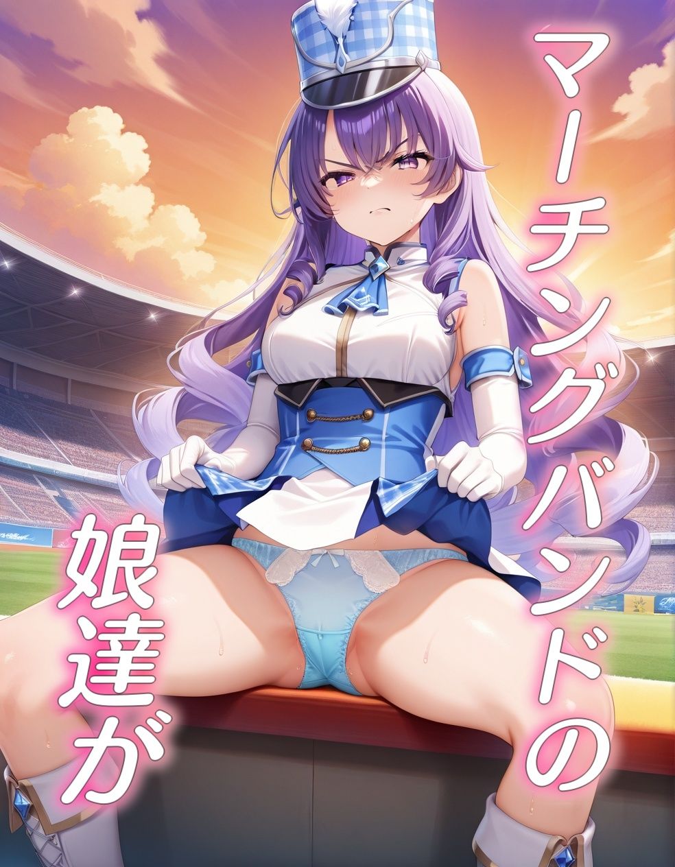嫌な顔でパンツ見せてくるマーチングバンド - サンプル画像 1