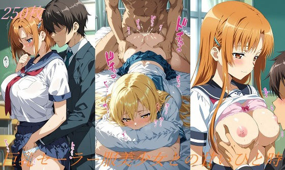 巨乳セーラー服美少女との甘いひと時