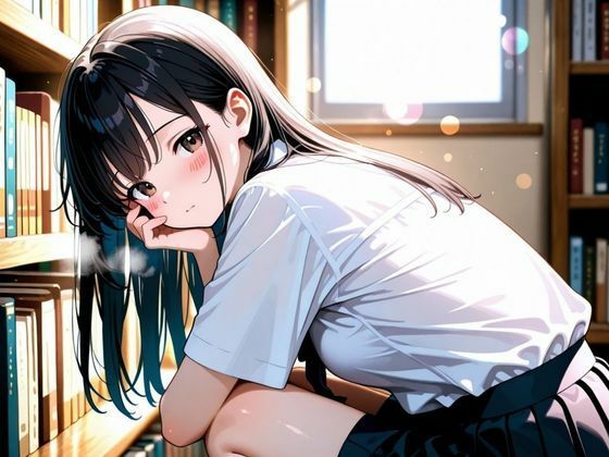 パンミセ学園【図書委員編】〜図書委員の知的な純白パンツを汚してみた〜 - サンプル画像 2