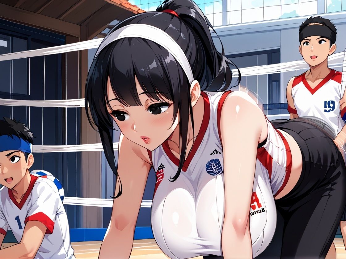 爆乳人妻がママさんバレーで乱交不倫セックス - サンプル画像 6