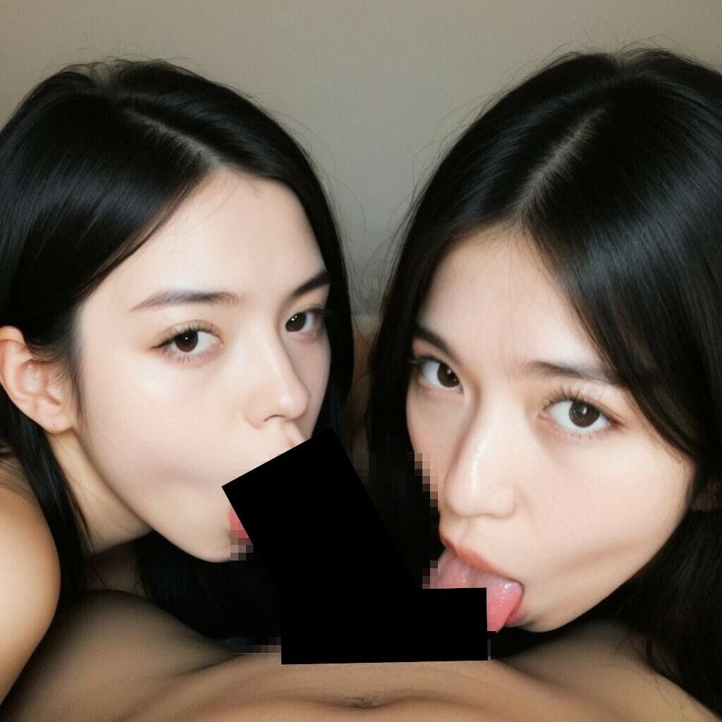 就寝前のハーレムフェラ - サンプル画像 1