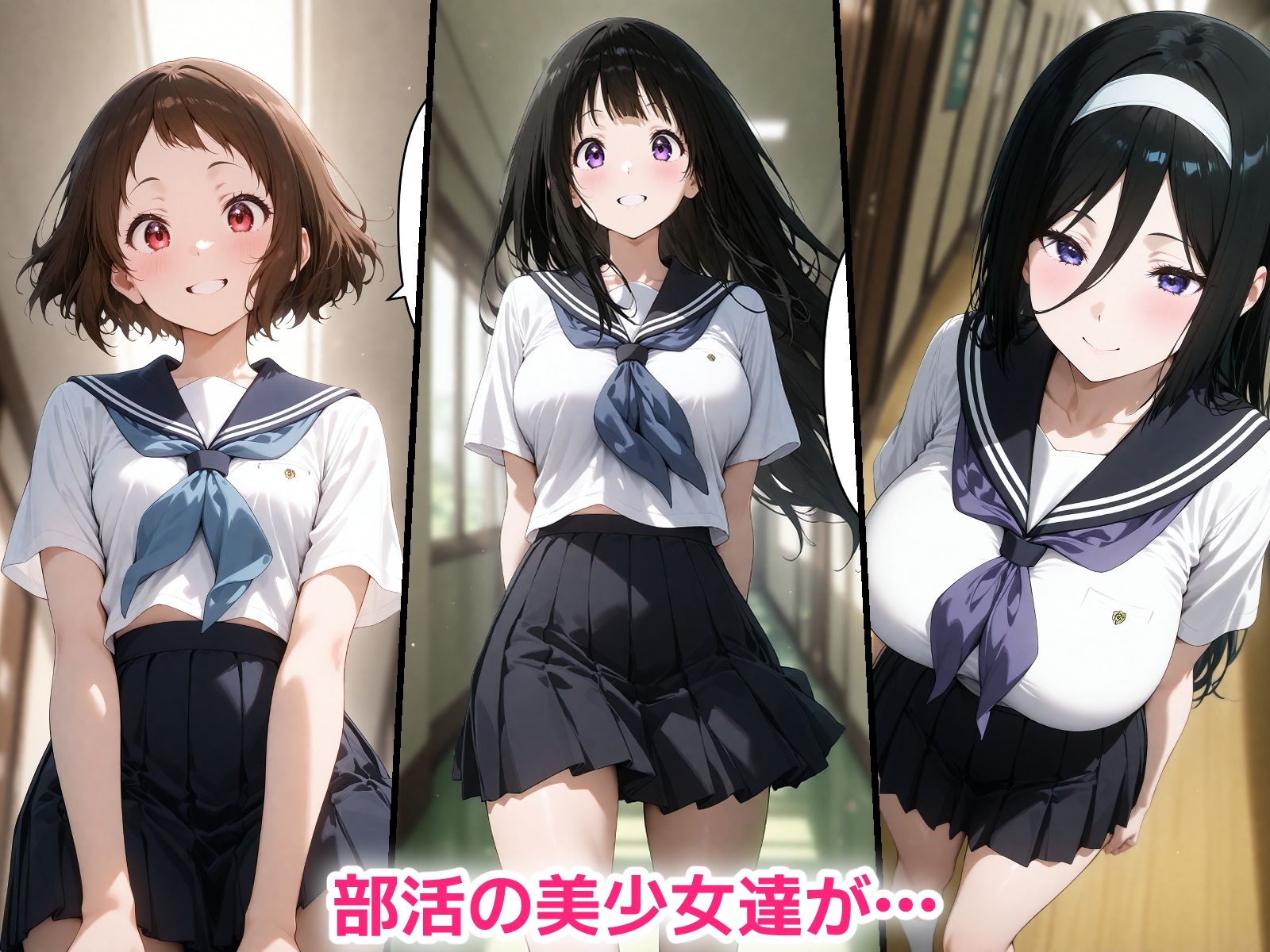 催●おじさんに寝取られる部活の仲間達〜全員メス堕ち・孕ませ〜 - サンプル画像 1