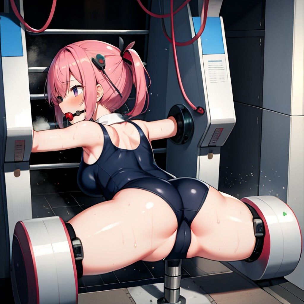 機械拘束なスク水風美少女さん - サンプル画像 2