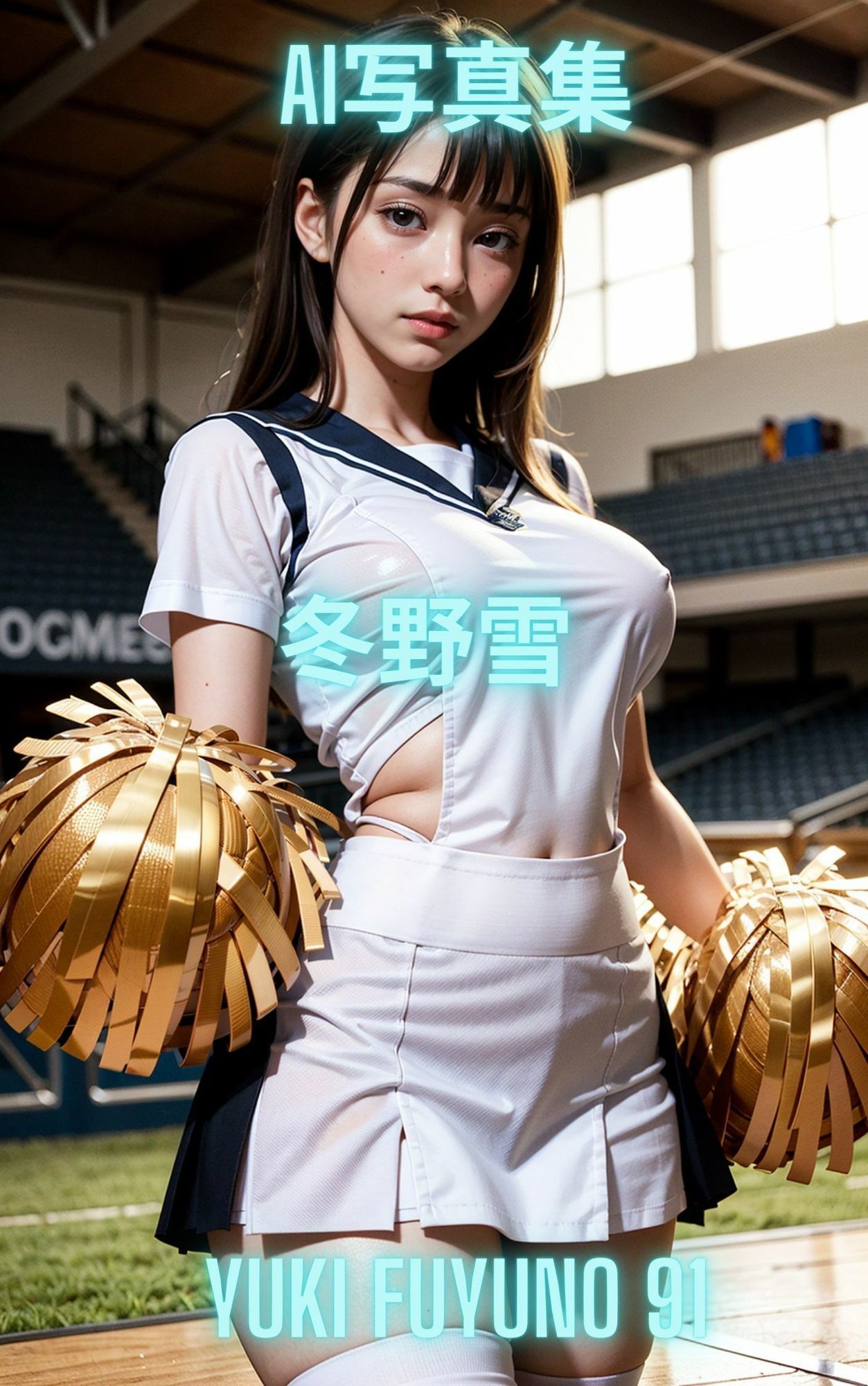 AI写真集 冬野雪 Yuki Fuyuno チアガール - サンプル画像 6