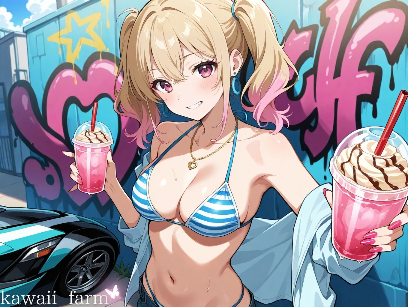 性欲まみれ   夏ギャルver. - サンプル画像 1