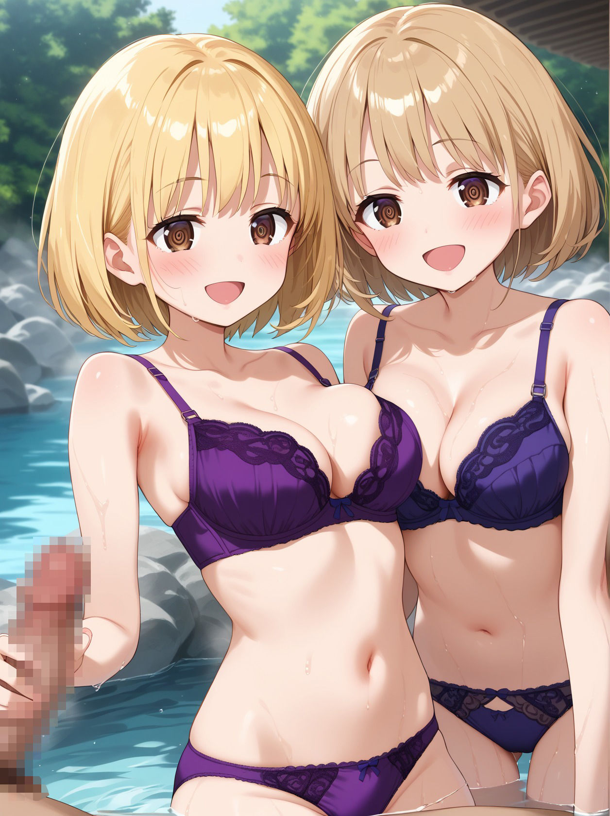 清楚系女の子にえっち誘われた〜温泉ver.〜 - サンプル画像 2