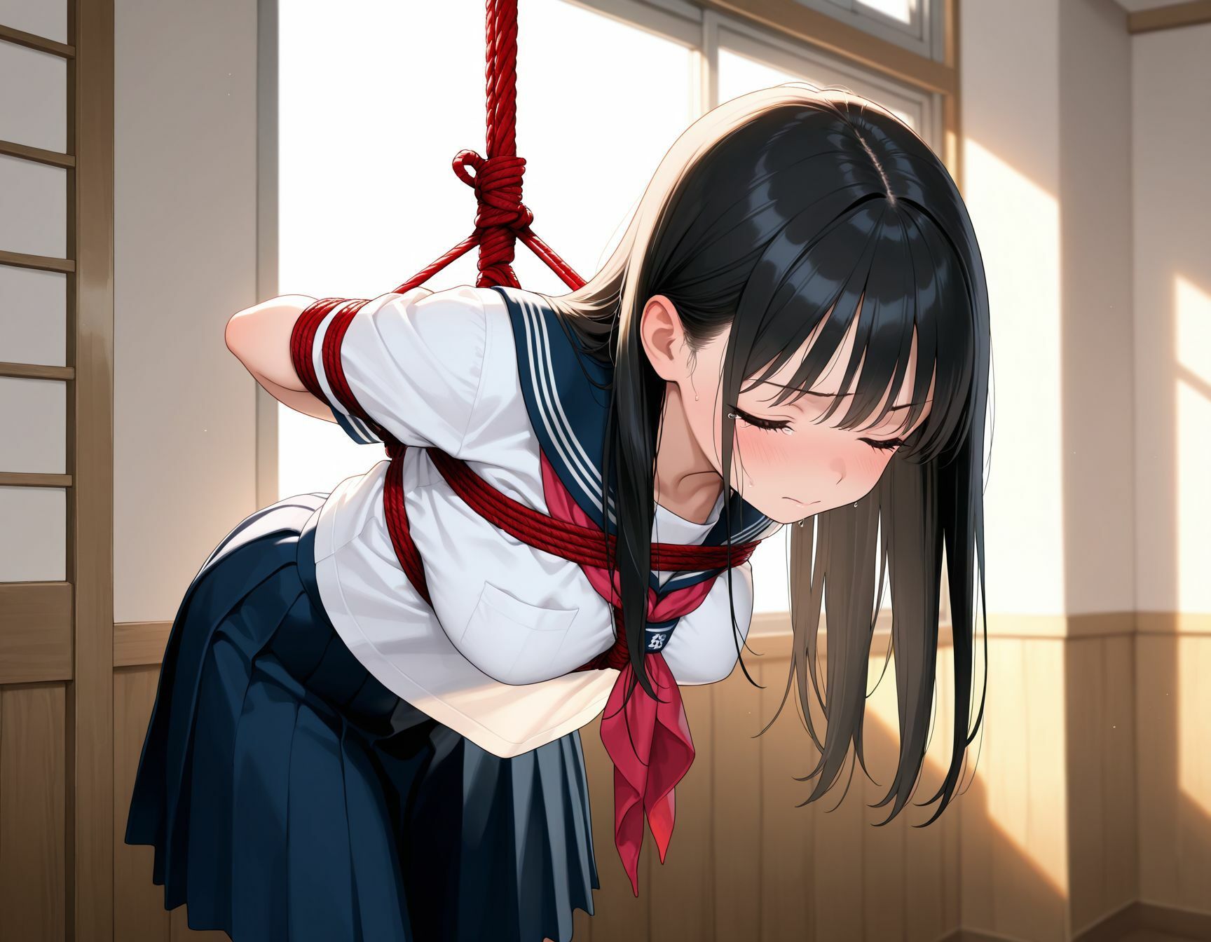 緊縛x少女〜知られざる放課後 - サンプル画像 3