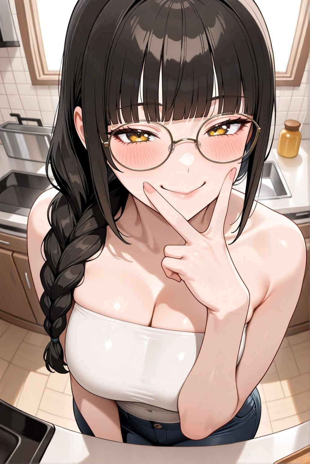 黒髪メガネっ娘れいこのドスケベセックス - サンプル画像 2