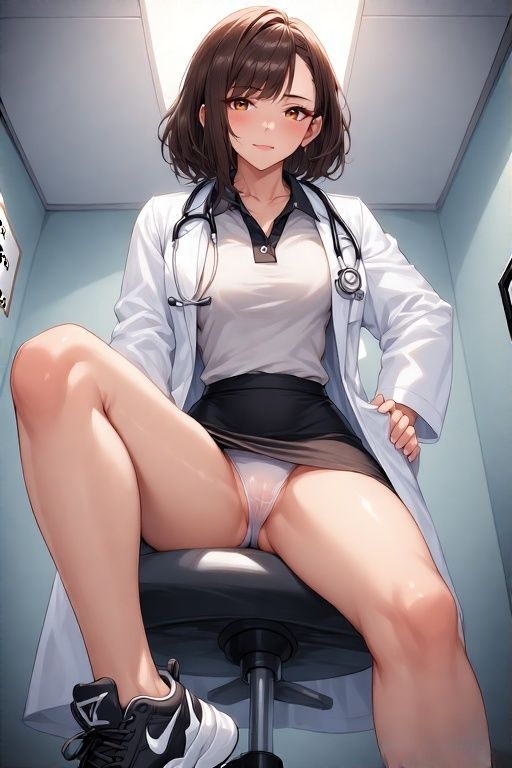 同級生女医のいたずらED治療パンチラ画像集 - サンプル画像 2