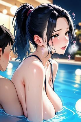 でかぱい人妻のムチムチボディの作り方 〜しっとり高級プール編〜 - サンプル画像 7