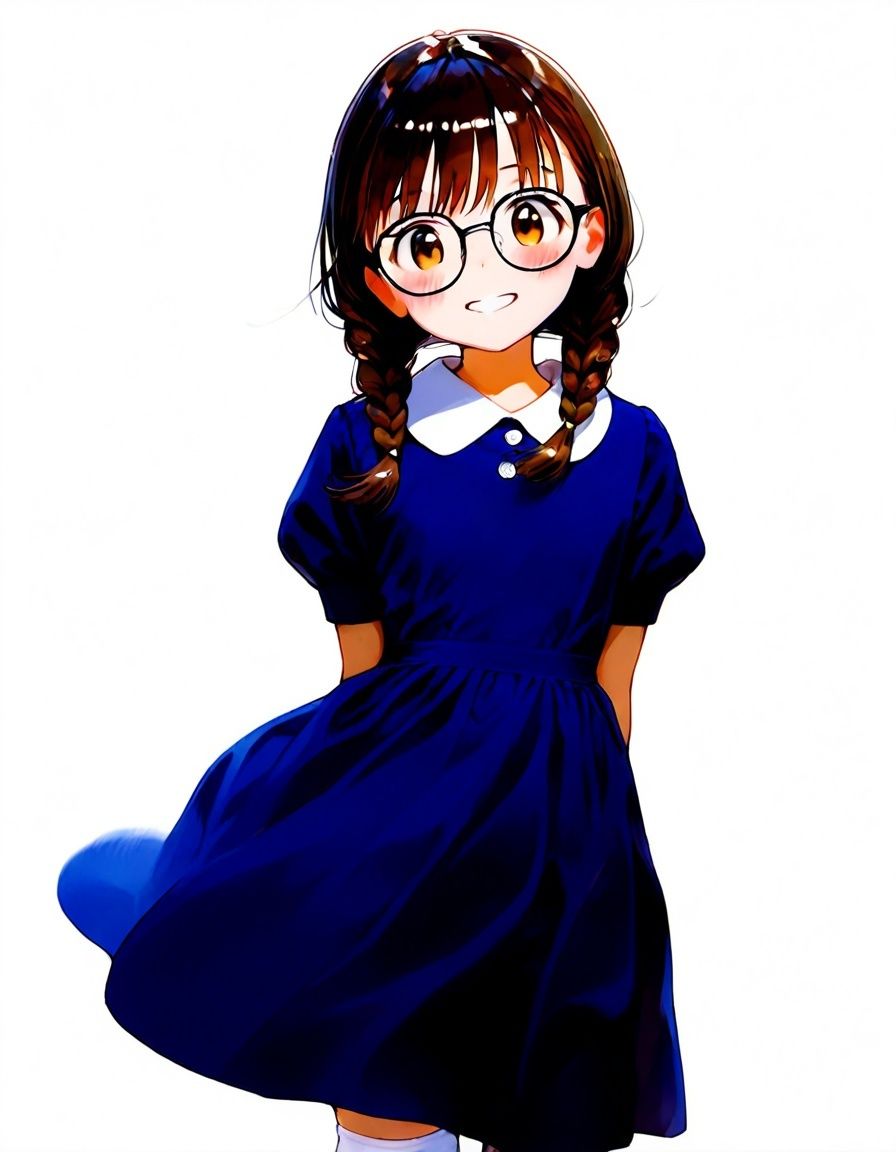 美少女イキ顔図鑑（1）『ムリヤリ入れられフェラまでされるメガネ属性で三つ編みのちっぱい美少女えりなちゃんのイキ顔』 - サンプル画像 1