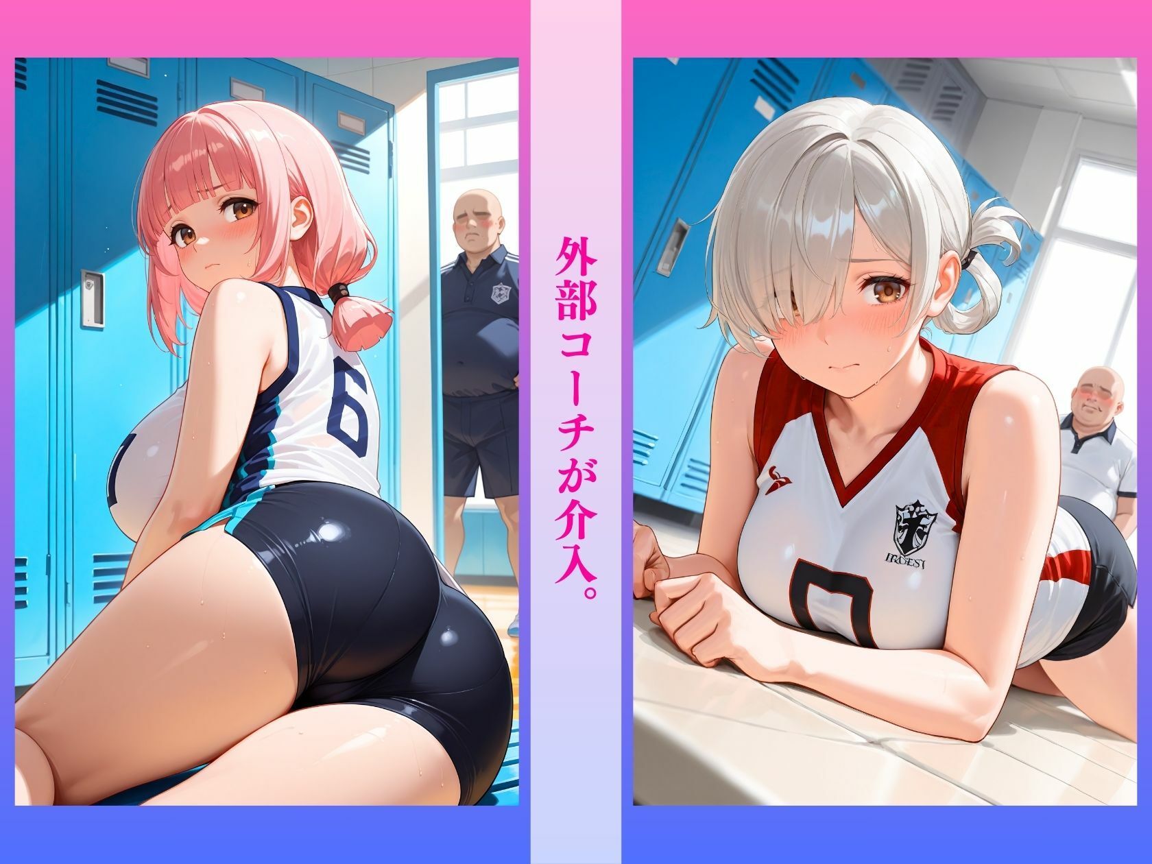 爆乳バレー部異常な極秘指導「こんなレシーブ練習があるなんて…」 - サンプル画像 2