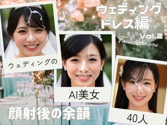 顔射後の余韻 - ウェディングドレス編 Vol.2