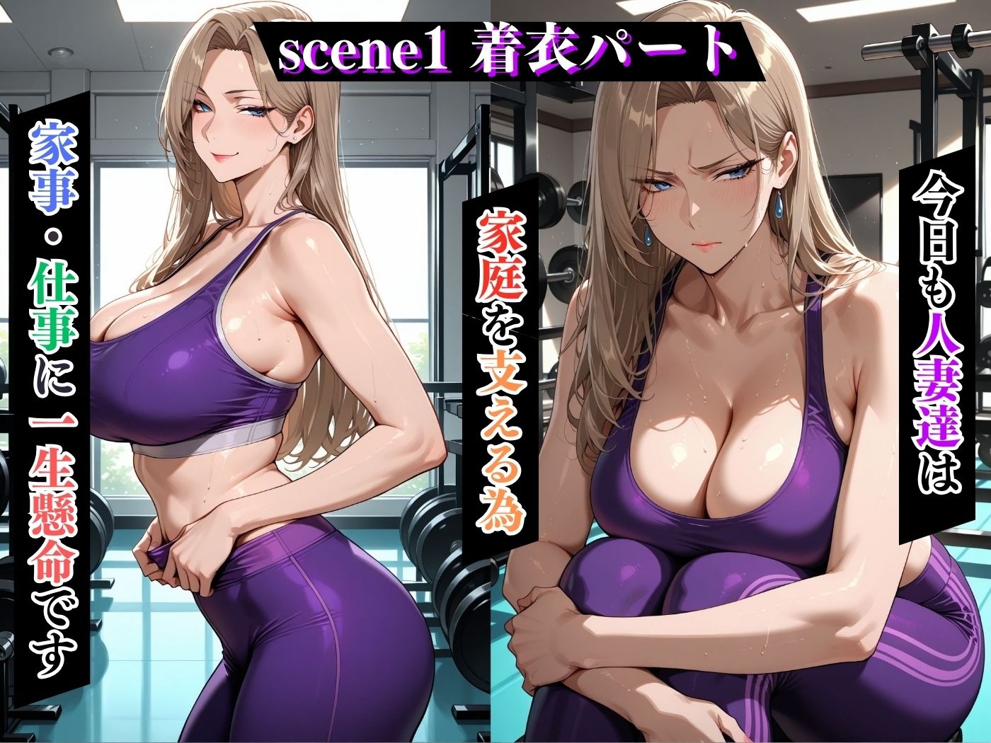 肉感人妻種付け〜強気なヨガトレーナーがアヘ顔晒して無様に絶頂〜 - サンプル画像 4