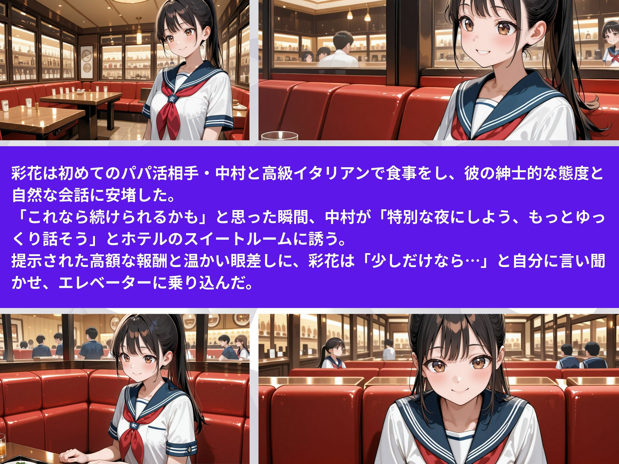 清楚な女子校生がパパ活に堕ちる瞬間 - サンプル画像 2