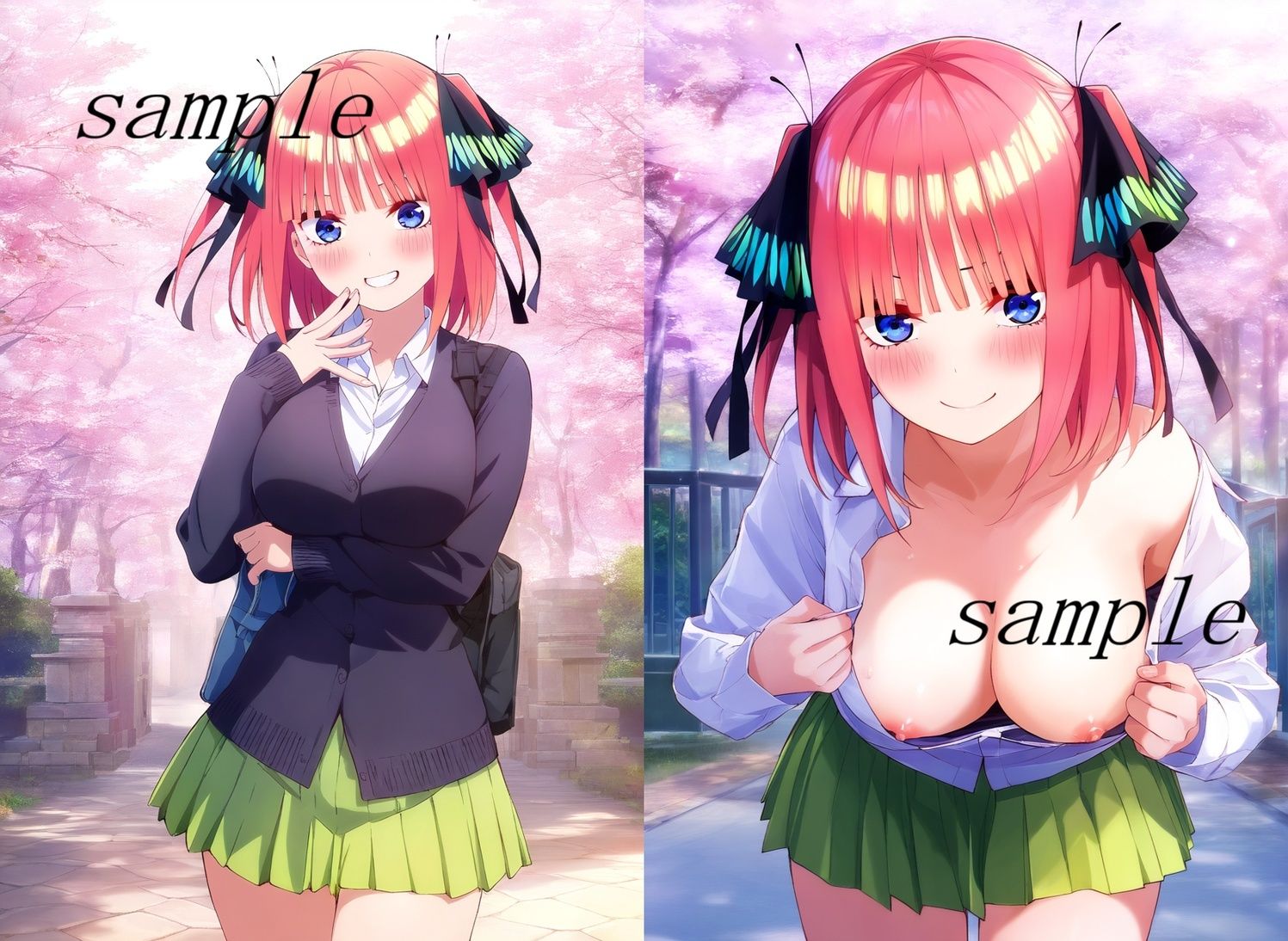 五等分の〇嫁 中野〇乃 「かわいい系」CG集 サンタコス、チア、逆バニー等〜衣装パターン15種70ページ〜 - サンプル画像 1