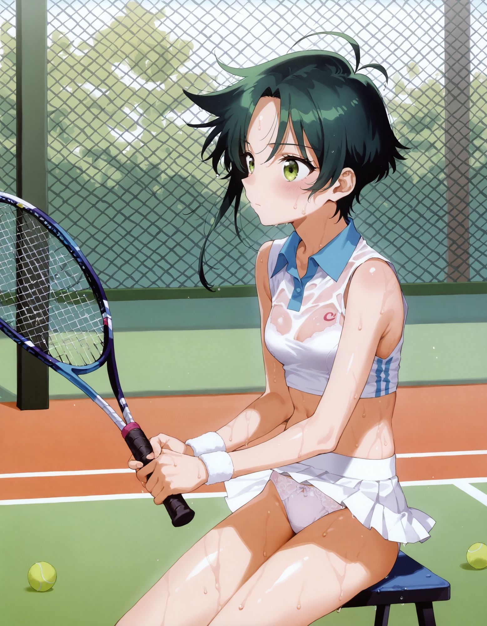 紫〇寺南のパンチラ〜テニスウェア編〜 - サンプル画像 1