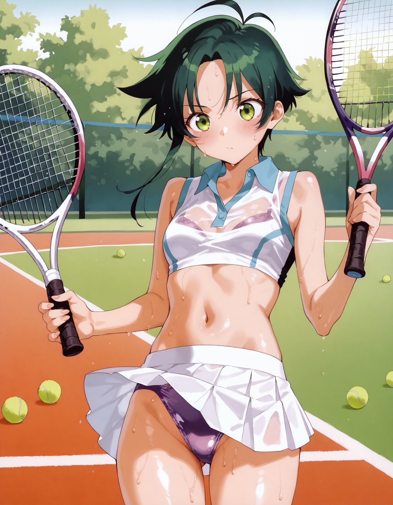 紫〇寺南のパンチラ〜テニスウェア編〜 - サンプル画像 2