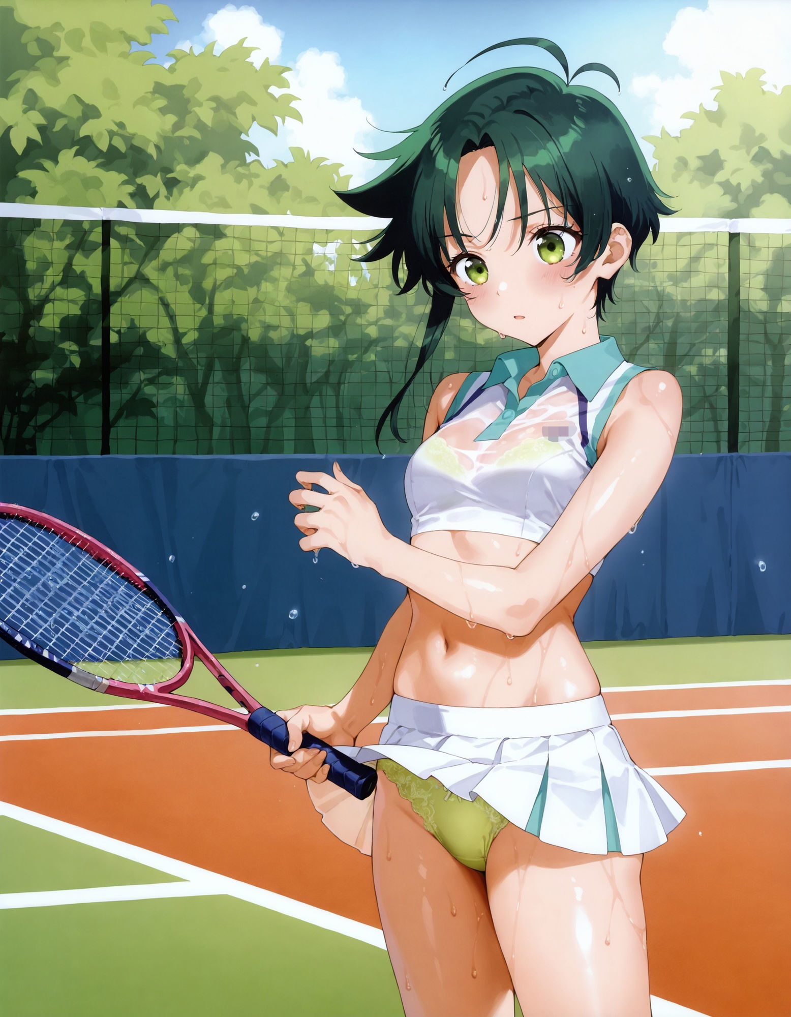 紫〇寺南のパンチラ〜テニスウェア編〜 - サンプル画像 3