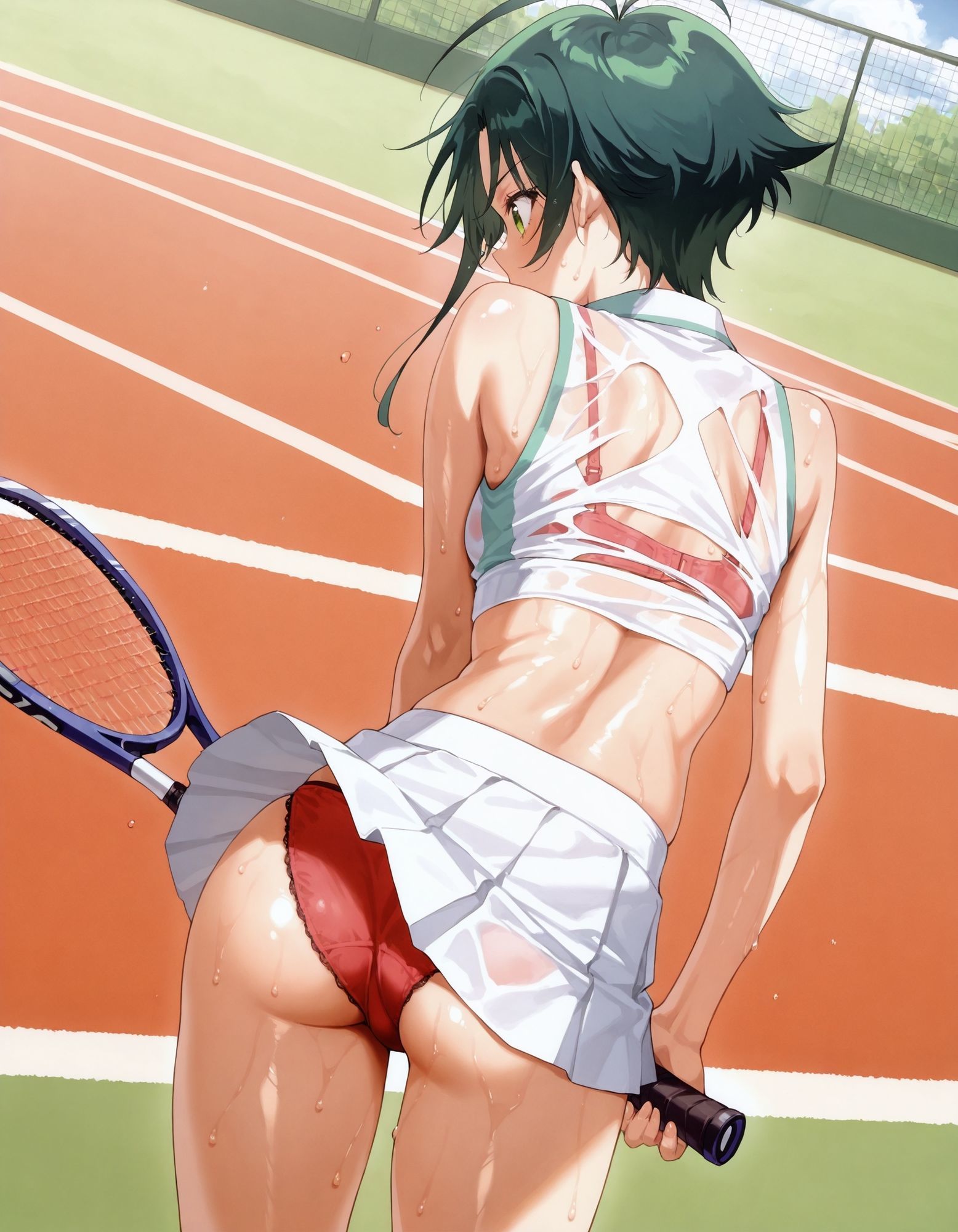 紫〇寺南のパンチラ〜テニスウェア編〜 - サンプル画像 6