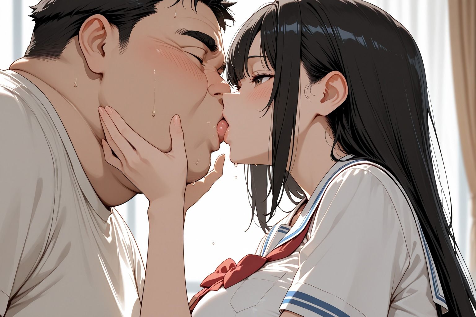 種付け 女子校生とおじさん - サンプル画像 6