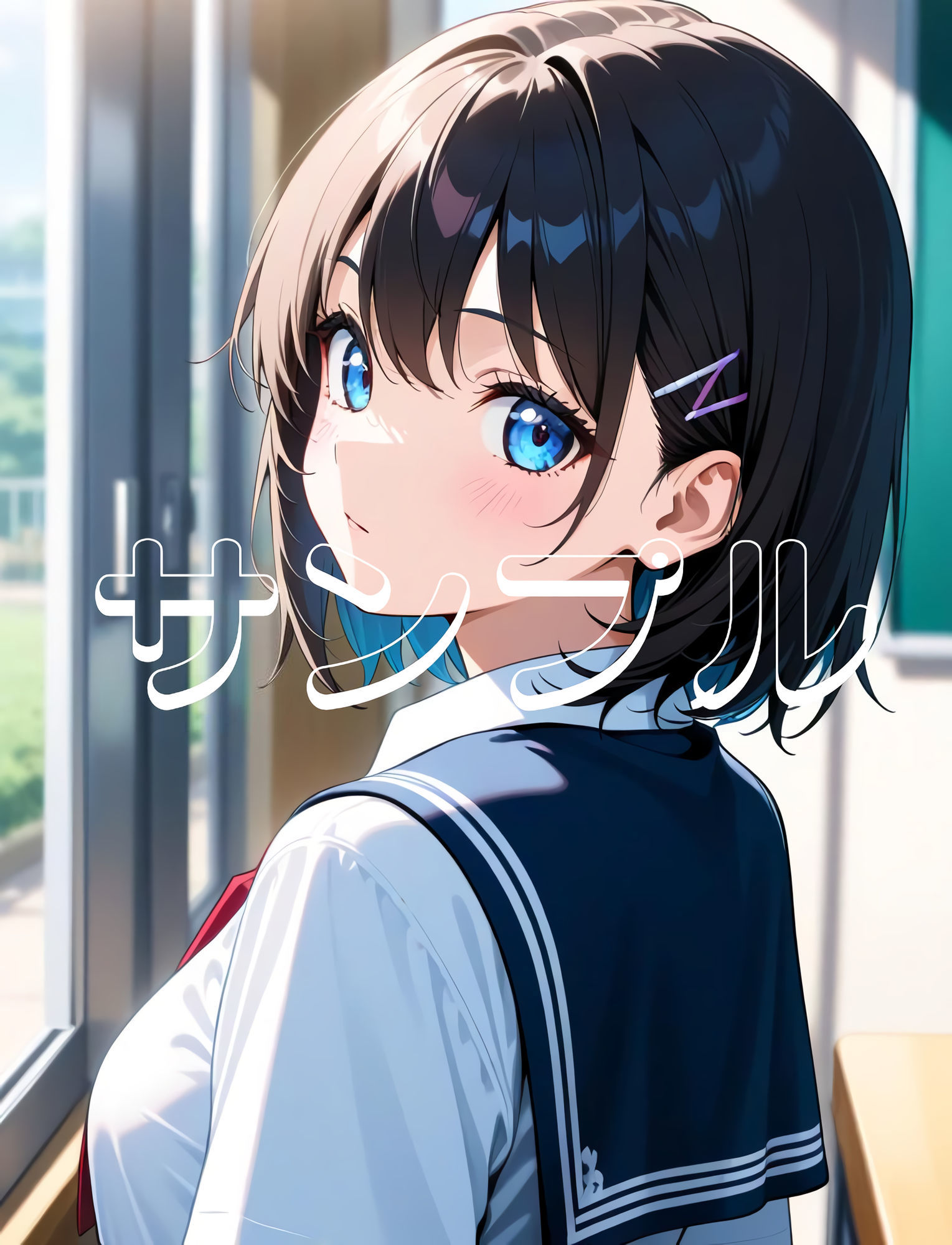 かわいい女の子の絵  1巻  制服の美少女 - サンプル画像 4