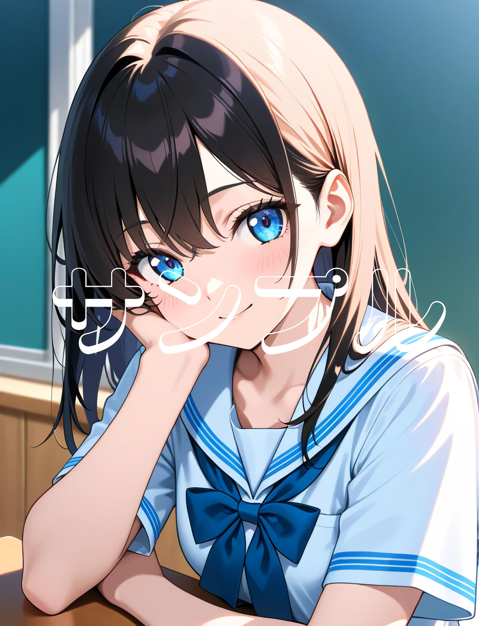 かわいい女の子の絵  1巻  制服の美少女 - サンプル画像 6