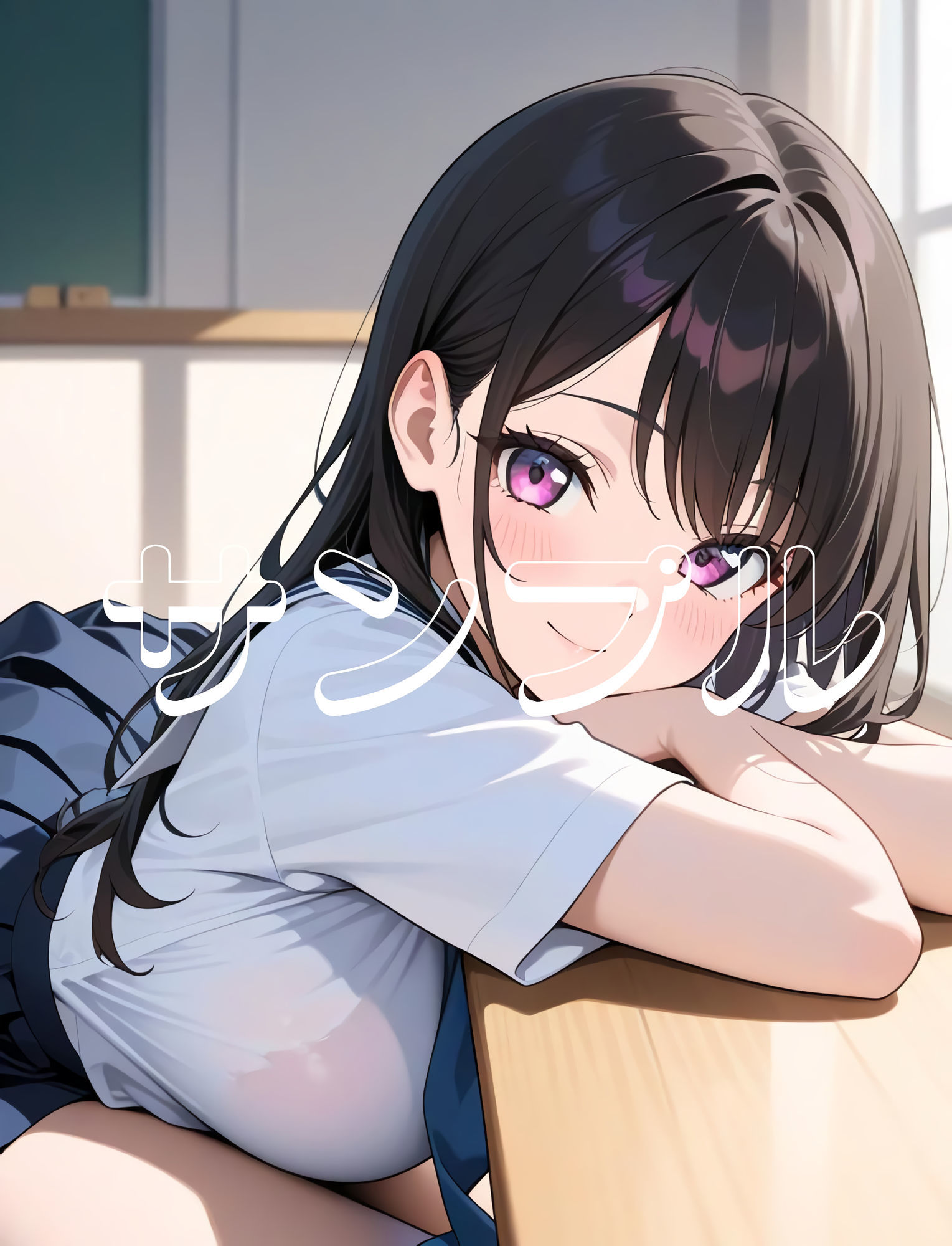 かわいい女の子の絵  1巻  制服の美少女 - サンプル画像 7