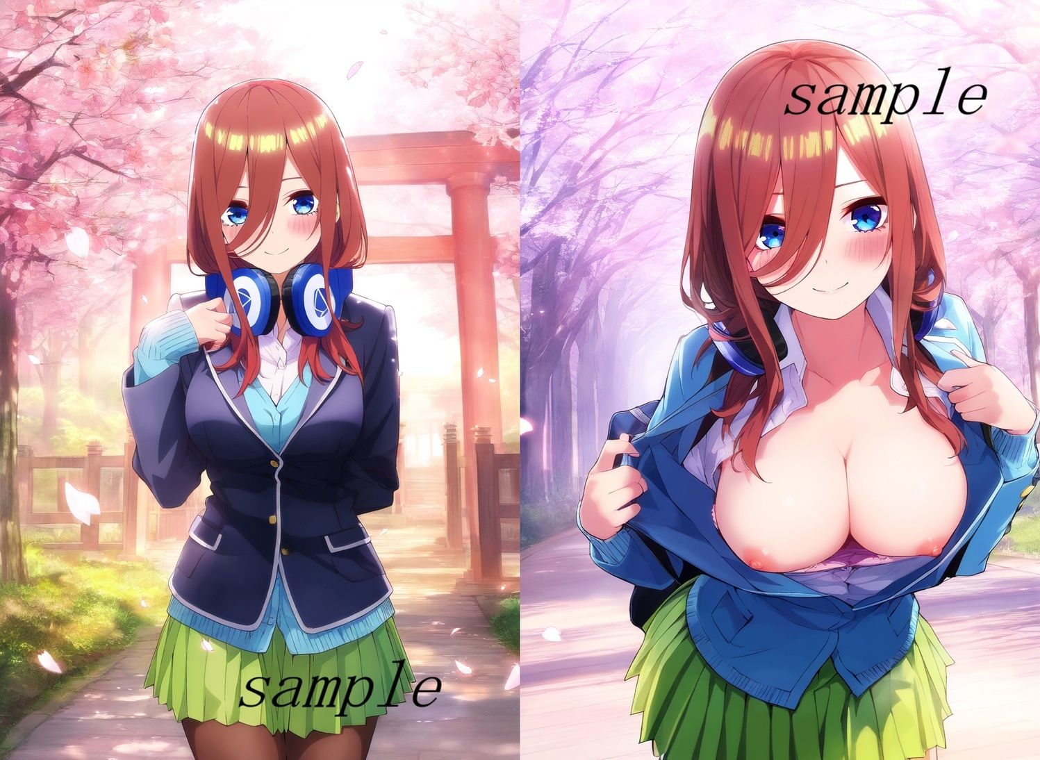 五等分の〇嫁 中野三〇 「かわいい系」CG集 サンタコス、チア、逆バニー等〜衣装パターン15種70ページ〜 - サンプル画像 1