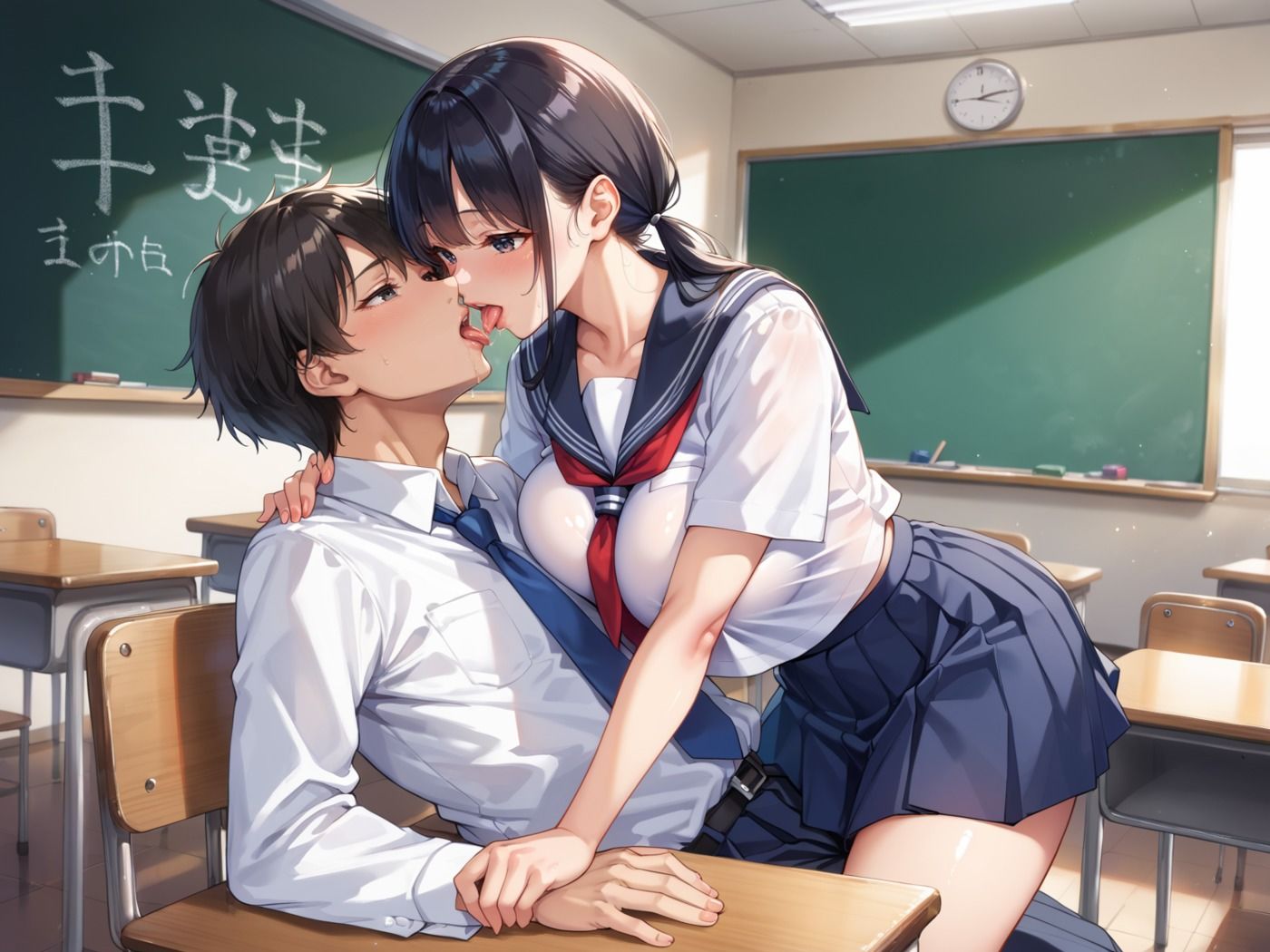 憧れの清楚な女子が校内でヤりまくってた件 - サンプル画像 2