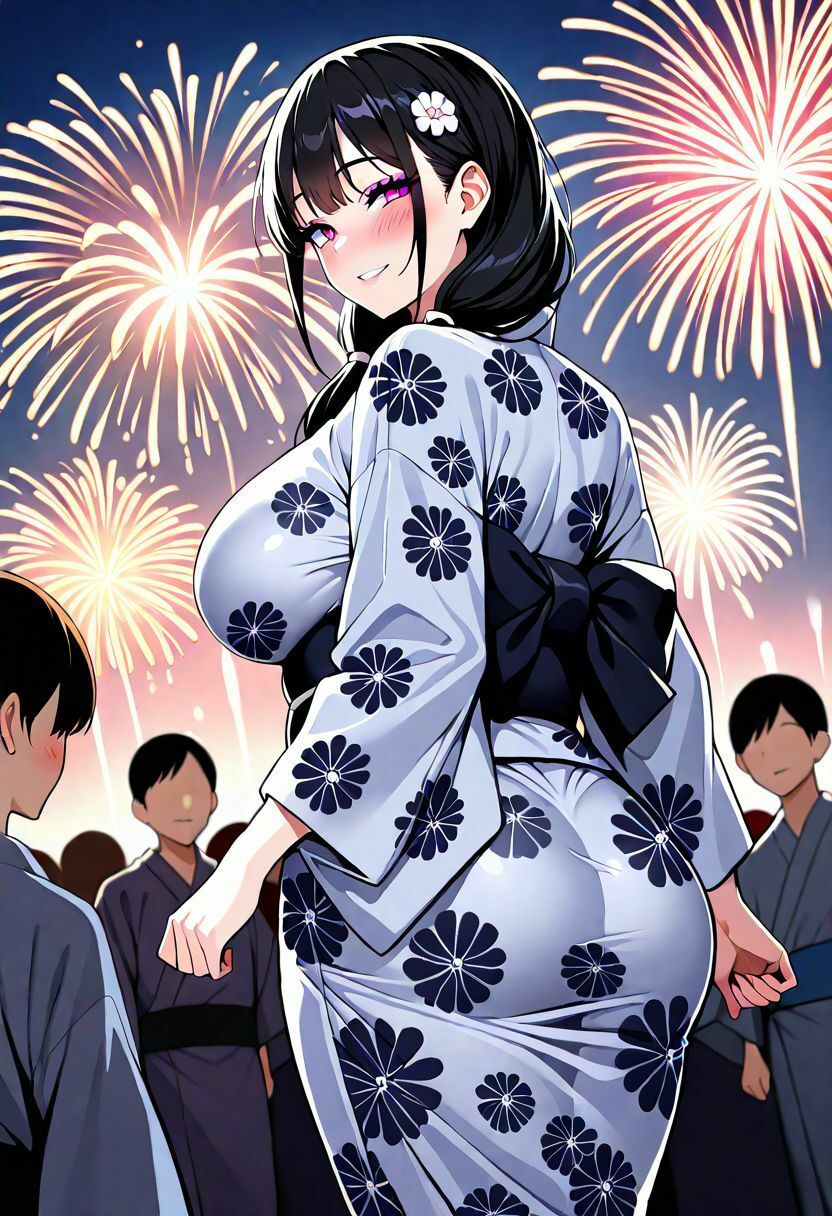 夏祭りで抑えきれない性欲を満たすど淫乱な3人の人妻たち - サンプル画像 2