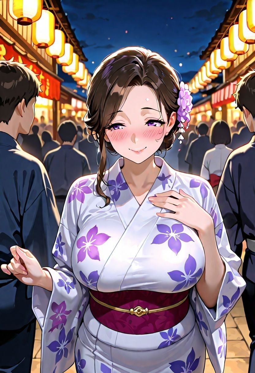 夏祭りで抑えきれない性欲を満たすど淫乱な3人の人妻たち - サンプル画像 3