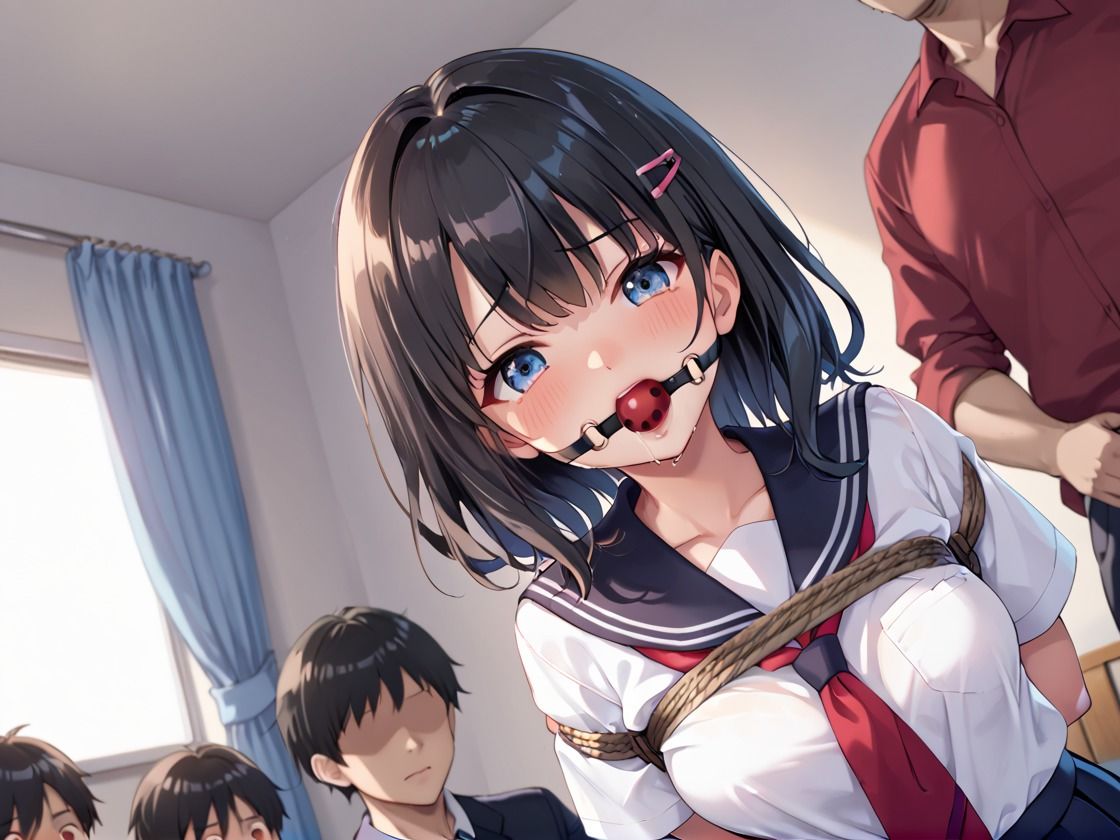 縛られて  制服美女×欲求不満 - サンプル画像 1